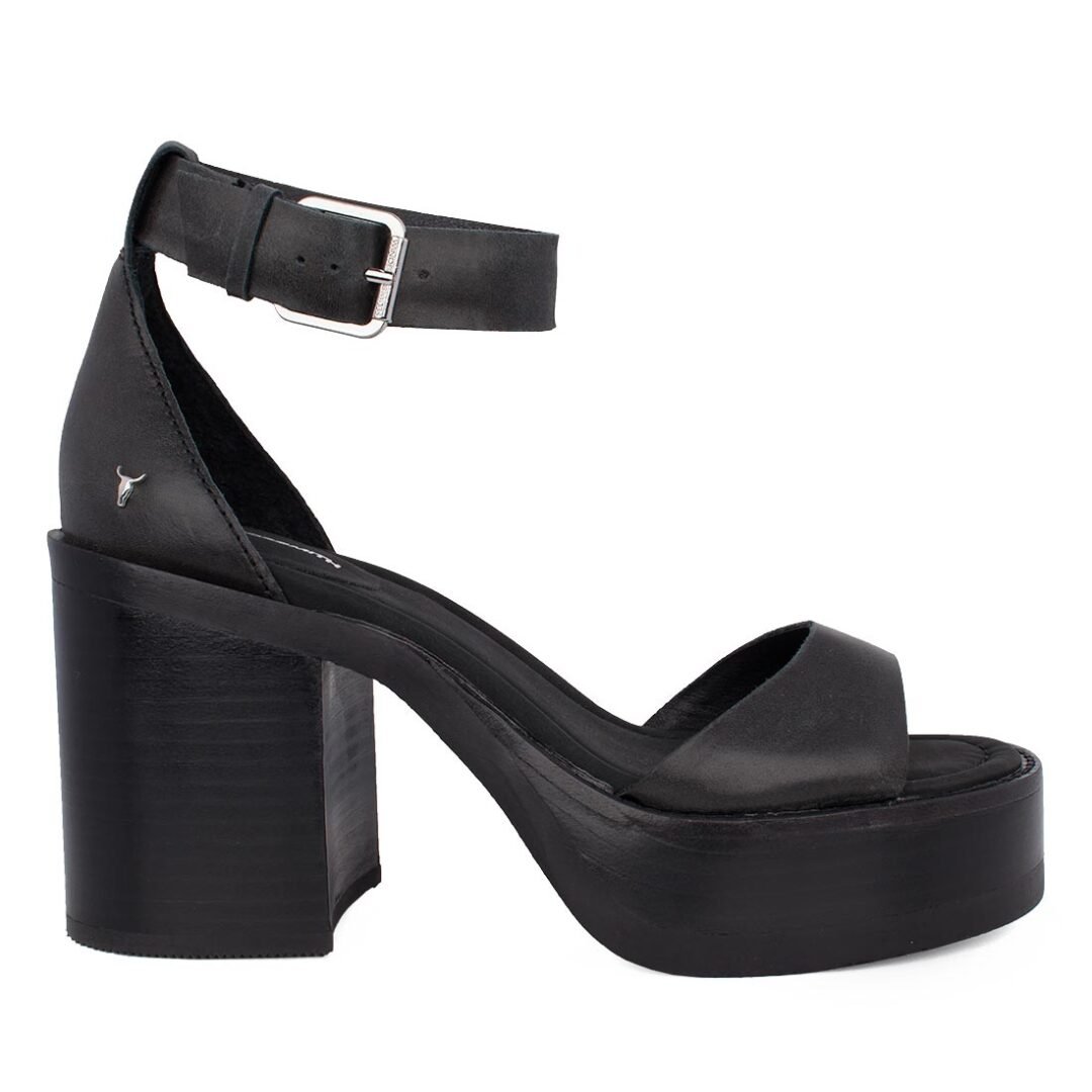 WINDSOR SMITH ΓΥΝΑΙΚΕΙΑ ΔΕΡΜΑΤΙΝΑ ΠΕΔΙΛΑ BITTEN BLACK