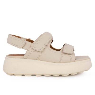 GEOX ΓΥΝΑΙΚΕΙΑ ΔΕΡΜΑΤΙΝΑ COMFORT ΠΕΔΙΛΑ D SPHERICA EC4.1 S A PAPYRUS NAPPA