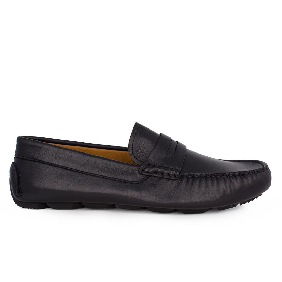 BOSS SHOES ΑΝΔΡΙΚΑ ΔΕΡΜΑΤΙΝΑ DRIVER ΜΟΚΑΣΙΝΙΑ B7768 BLACK DEL PIERO