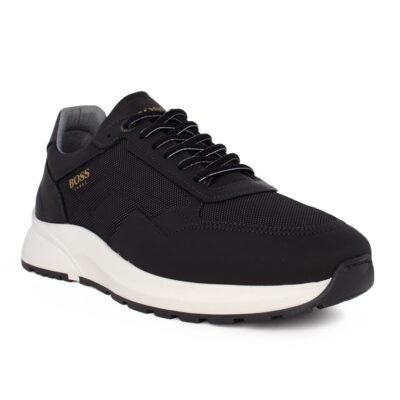 BOSS SHOES ΑΝΔΡΙΚΑ ΔΕΡΜΑΤΙΝΑ SNEAKERS B190/A BLACK MONTREAL - Image 2