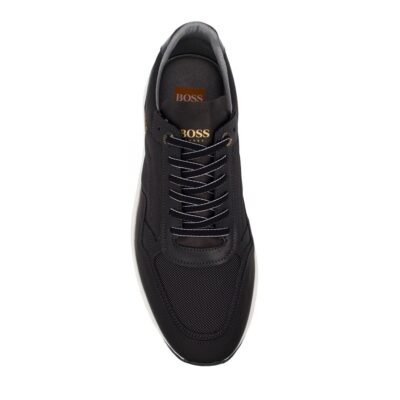 BOSS SHOES ΑΝΔΡΙΚΑ ΔΕΡΜΑΤΙΝΑ SNEAKERS B190/A BLACK MONTREAL - Image 6