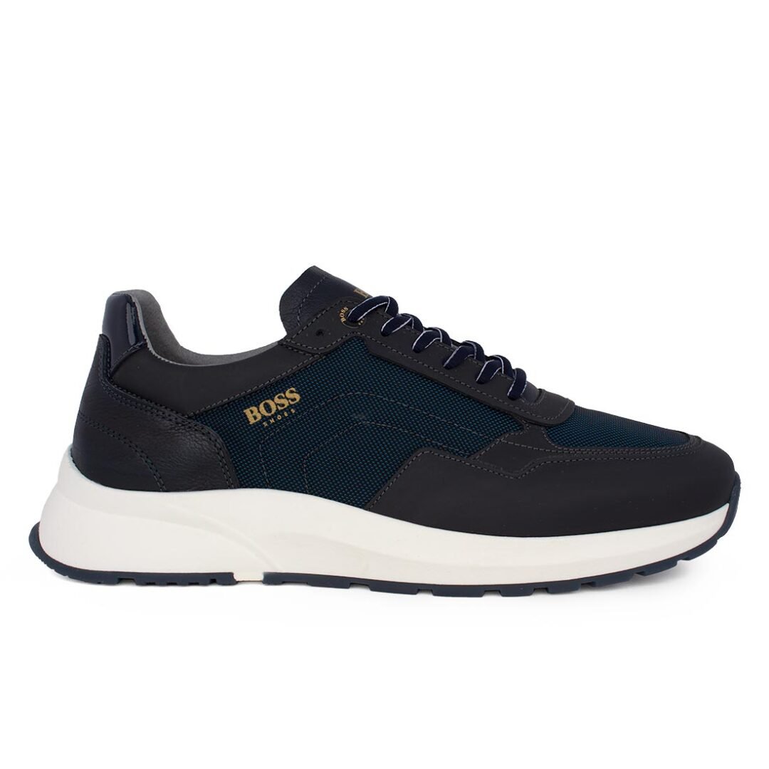BOSS SHOES ΑΝΔΡΙΚΑ ΔΕΡΜΑΤΙΝΑ SNEAKERS B190/A BLUE MONTREAL