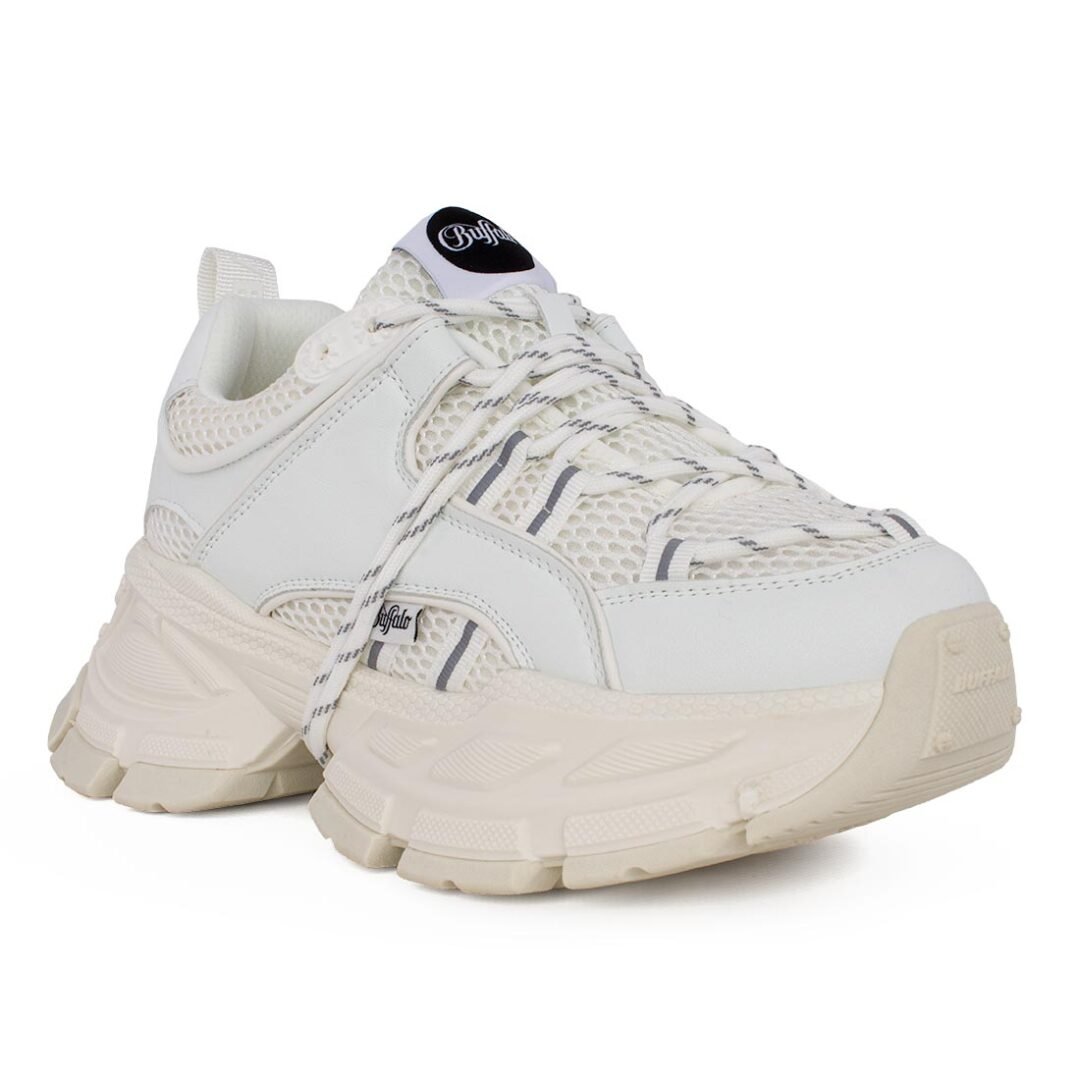 BUFFALO ΓΥΝΑΙΚΕΙΑ ΥΦΑΣΜΑΤΙΝΑ SNEAKERS SATURN LACE WHITE VEGAN NAPPA - Image 2