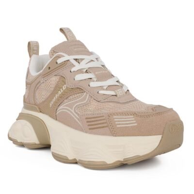 BUFFALO ΓΥΝΑΙΚΕΙΑ SNEAKERS TRUCK CREAM/BEIGE VEGAN NUBUCK - Image 2