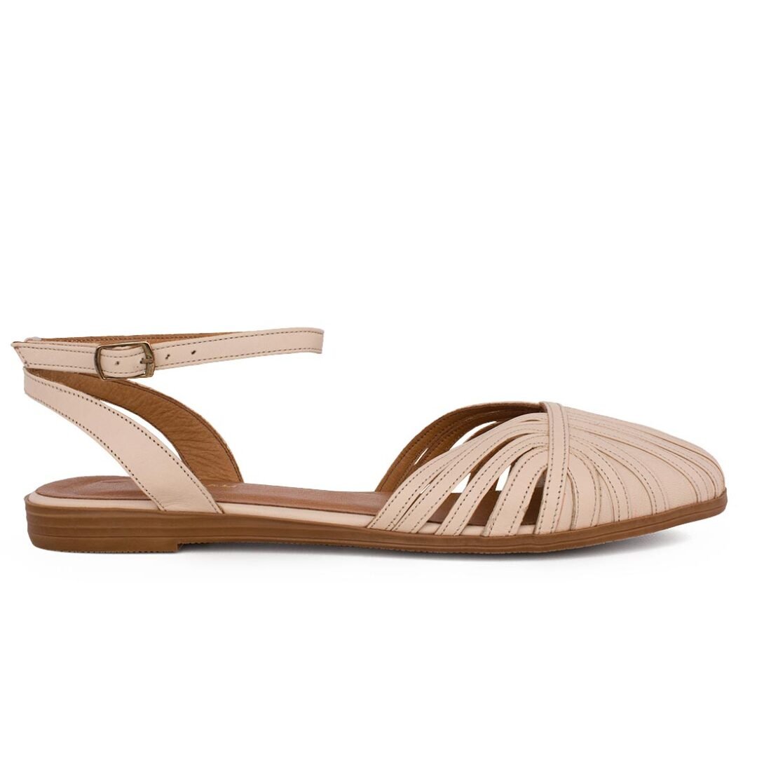 FRAU ΓΥΝΑΙΚΕΙΑ FLAT ΣΑΝΔΑΛΙΑ 03P3 8938 VANILLA LEATHER