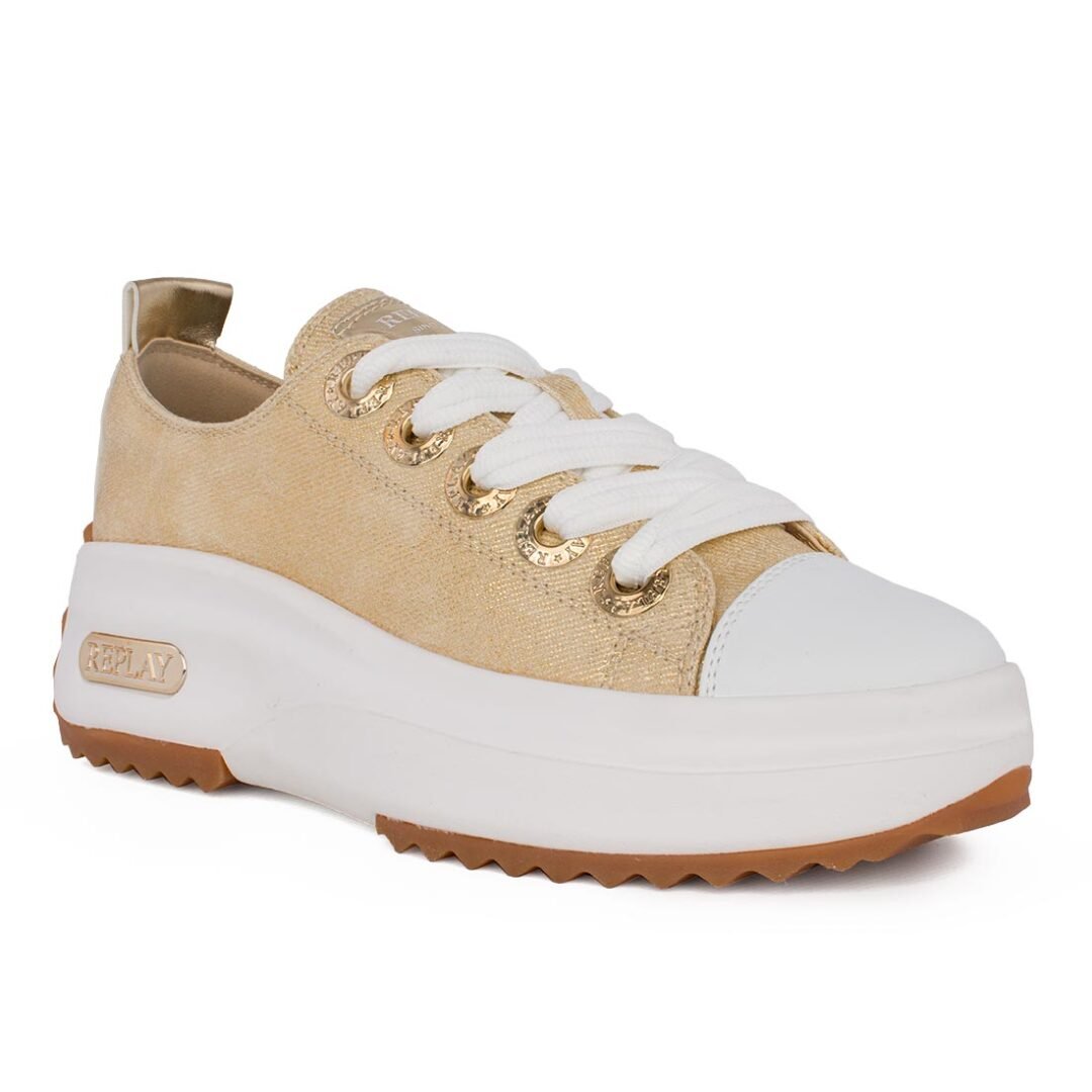 REPLAY ΓΥΝΑΙΚΕΙΑ ΠΑΝΙΝΑ SNEAKERS AQUA 2 SPIRIT RZ5M0010T 2195 BEIGE GOLD - Image 2