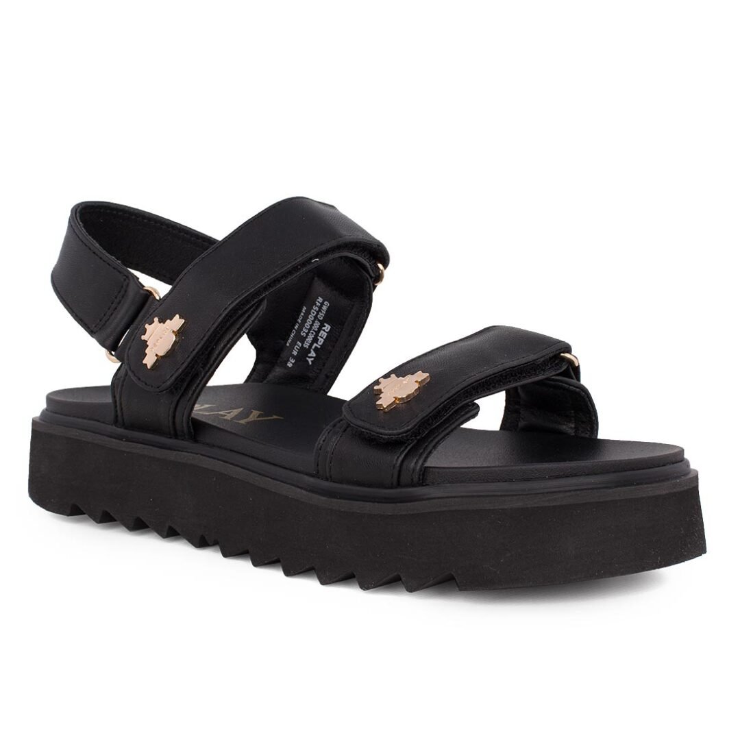 REPLAY ΓΥΝΑΙΚΕΙΑ ΠΕΔΙΛΑ NEW ALICANTE SHIELD RF5D0003S 0003 BLACK - Image 2