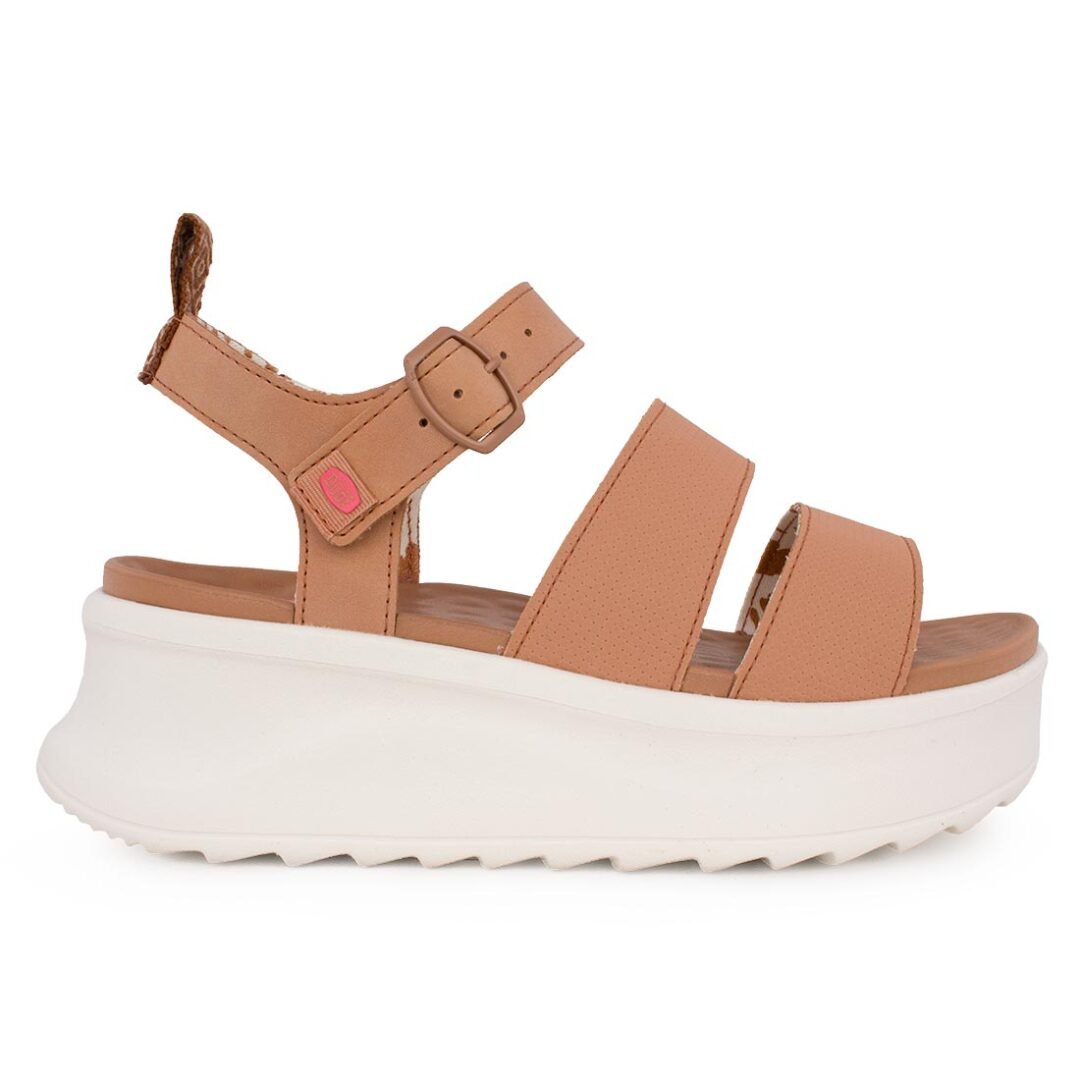 HEY DUDE ΓΥΝΑΙΚΕΙΑ ΣΠΟΡ FLATFORM ΠΕΔΙΛΑ DELRAY BUCKLE CLASSIC TAN