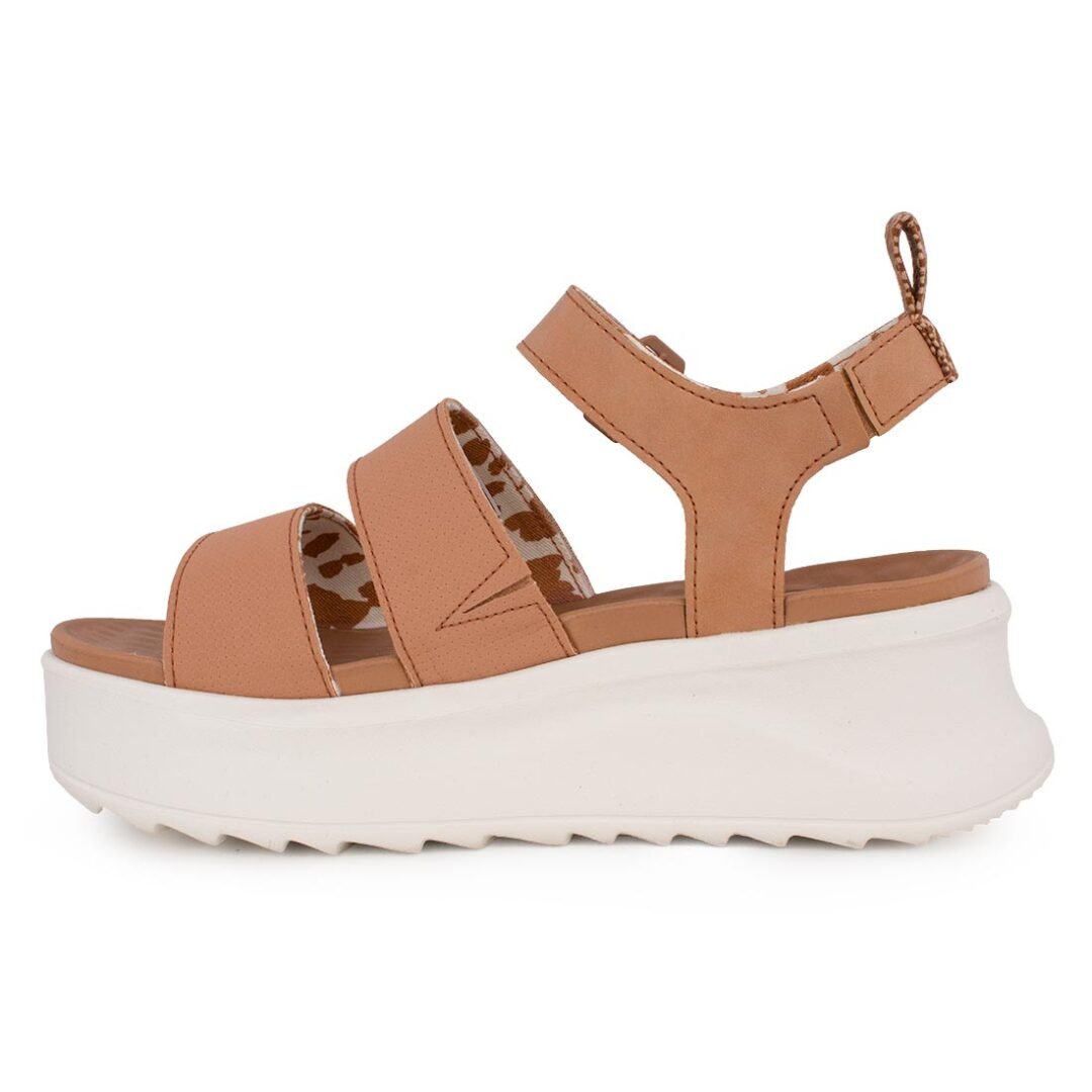 HEY DUDE ΓΥΝΑΙΚΕΙΑ ΣΠΟΡ FLATFORM ΠΕΔΙΛΑ DELRAY BUCKLE CLASSIC TAN - Image 3