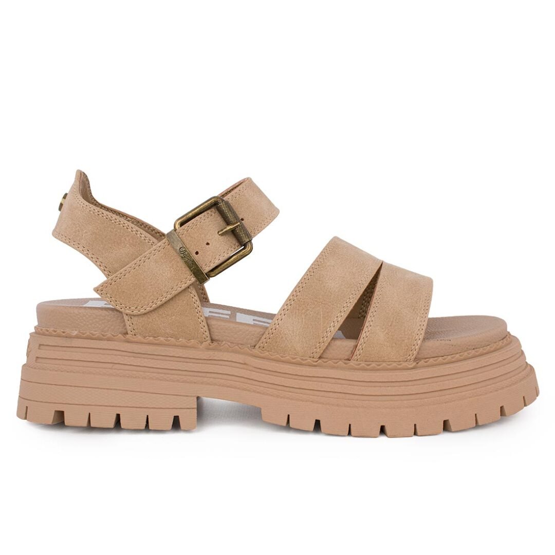 BUFFALO ΓΥΝΑΙΚΕΙΑ ΠΕΔΙΛΑ LENNOX TS SANDAL BEIGE VEGAN NUBUCK