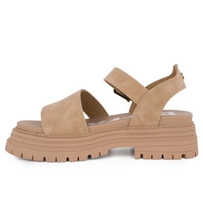 BUFFALO ΓΥΝΑΙΚΕΙΑ ΠΕΔΙΛΑ LENNOX TS SANDAL BEIGE VEGAN NUBUCK - Image 3