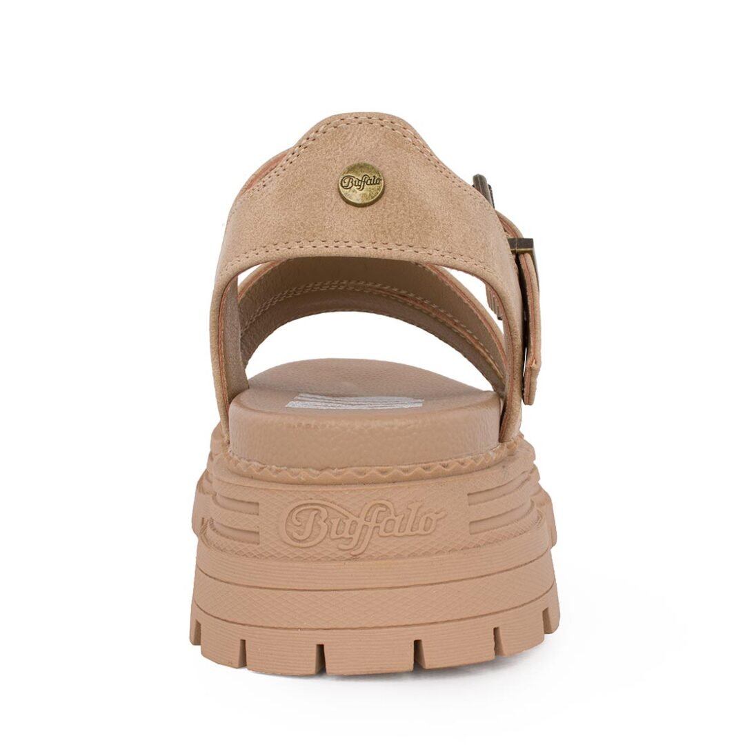 BUFFALO ΓΥΝΑΙΚΕΙΑ ΠΕΔΙΛΑ LENNOX TS SANDAL BEIGE VEGAN NUBUCK - Image 4