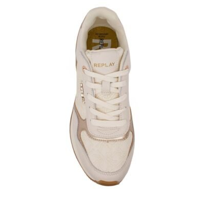 REPLAY ΓΥΝΑΙΚΕΙΑ SNEAKERS MENNET ALLOVER 2 RSA50012T 2256 OFF WHITE PLATINUM - Image 6