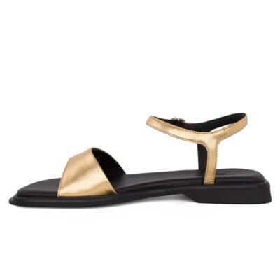 VAGABOND ΓΥΝΑΙΚΕΙΑ ΔΕΡΜΑΤΙΝΑ FLAT ΠΕΔΙΛΑ IZZY 5913-083-81 GOLD - Image 3