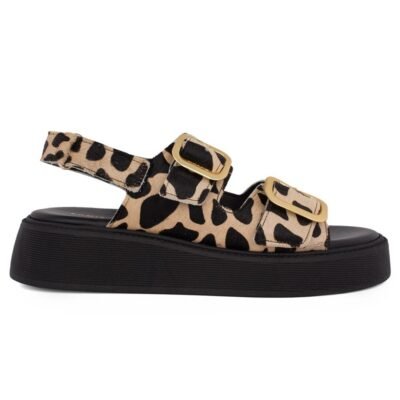 KOMIS & KOMIS ΓΥΝΑΙΚΕΙΑ ΔΕΡΜΑΤΙΝΑ FLATFORM ΠΕΔΙΛΑ C34 GIRAFFE