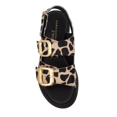 KOMIS & KOMIS ΓΥΝΑΙΚΕΙΑ ΔΕΡΜΑΤΙΝΑ FLATFORM ΠΕΔΙΛΑ C34 GIRAFFE - Image 5