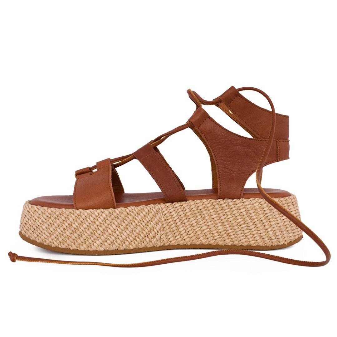 KOMIS & KOMIS ΓΥΝΑΙΚΕΙΑ ΔΕΡΜΑΤΙΝΑ FLATFORM ΠΕΔΙΛΑ C302 TABACCO - Image 3