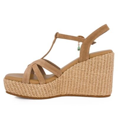 KOMIS & KOMIS ΓΥΝΑΙΚΕΙΕΣ ΔΕΡΜΑΤΙΝΕΣ ΠΛΑΤΦΟΡΜΕΣ C406 TOBACCO SUEDE - Image 3