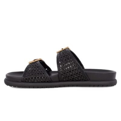 TAMARIS ΓΥΝΑΙΚΕΙΕΣ ΔΕΡΜΑΤΙΝΕΣ FLAT ΠΑΝΤΟΦΛΕΣ 1-27418-44 001 BLACK - Image 3