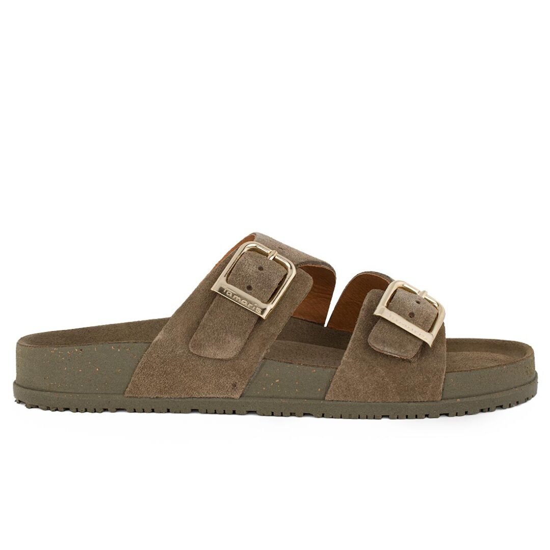 TAMARIS ΓΥΝΑΙΚΕΙΕΣ FLAT ΔΕΡΜΑΤΙΝΕΣ ΠΑΝΤΟΦΛΕΣ 1-27500-44 722 OLIVE