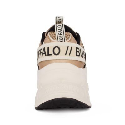 BUFFALO ΓΥΝΑΙΚΕΙΑ SNEAKERS YUNO CREAM/GOLD/BLACK VEGAN NAPPA - Image 3