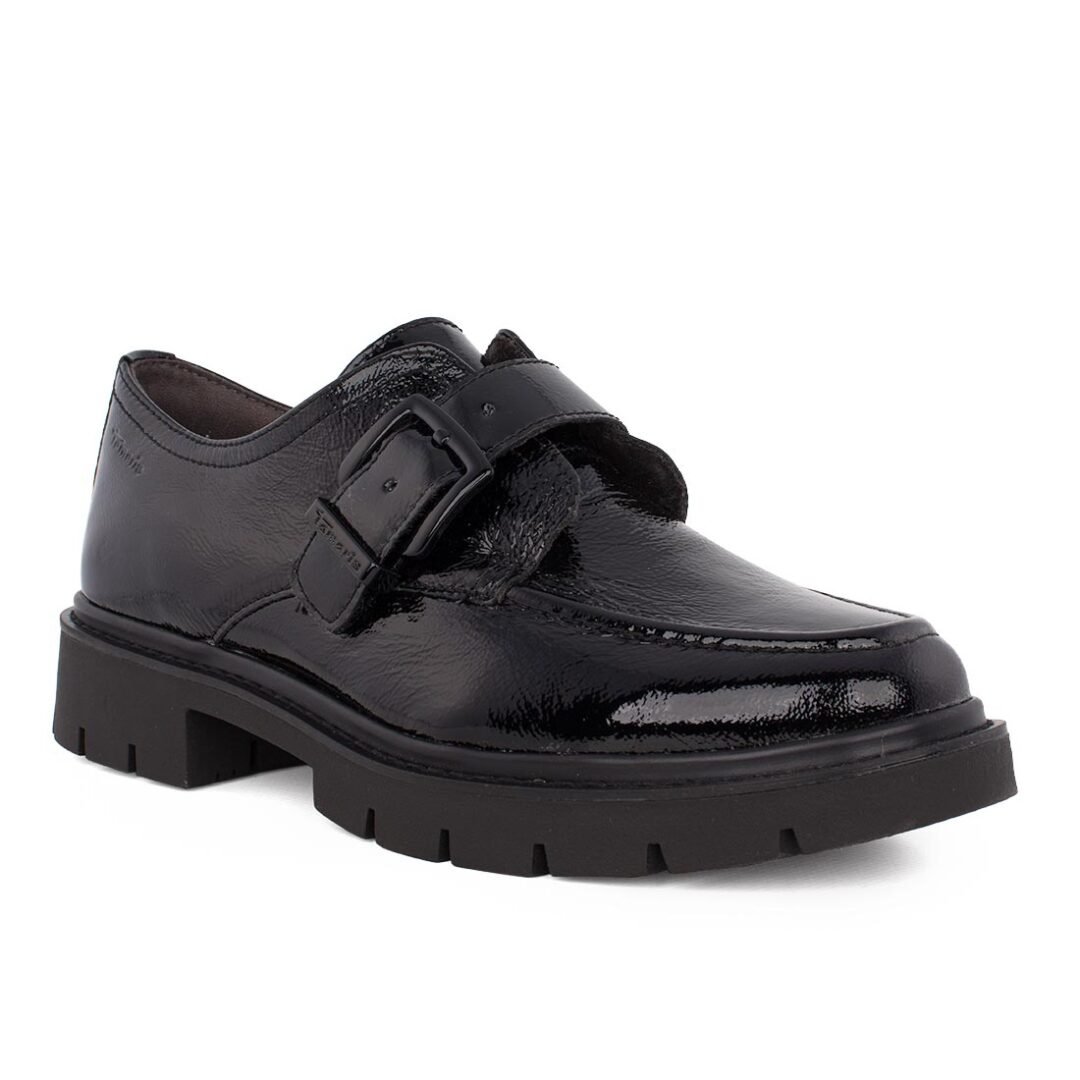 TAMARIS ΓΥΝΑΙΚΕΙΑ ΔΕΡΜΑΤΙΝΑ LOAFERS 1-84316-45 018 BLACK PATENT - Image 2