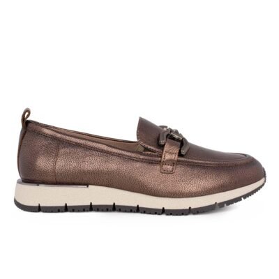 TAMARIS ΓΥΝΑΙΚΕΙΑ ΔΕΡΜΑΤΙΝΑ LOAFERS 1-24711-42 900 BRONCE