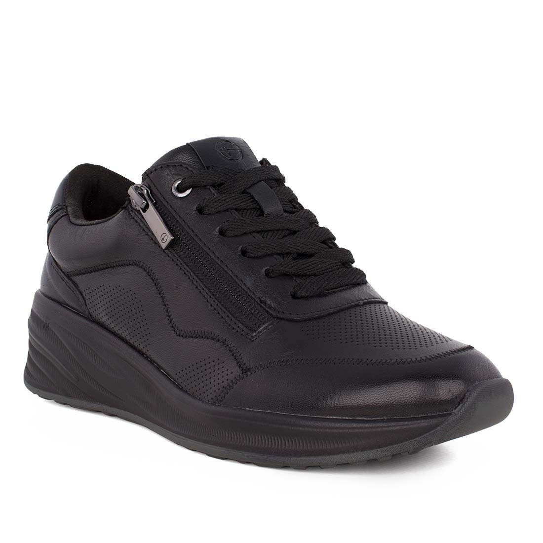 TAMARIS ΓΥΝΑΙΚΕΙΑ ΔΕΡΜΑΤΙΝΑ SNEAKERS 1-23739-45 001 BLACK - Image 2