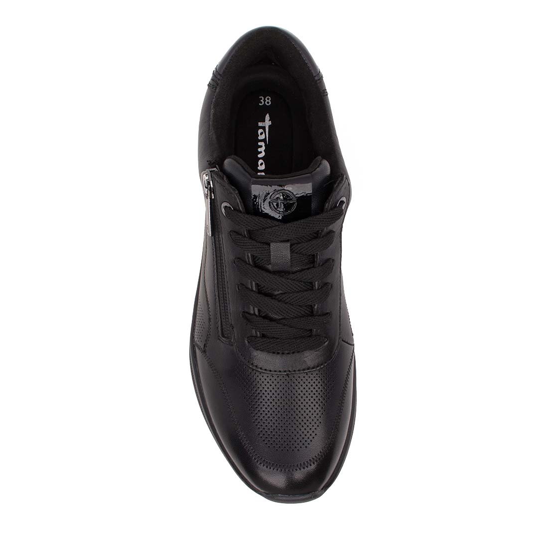 TAMARIS ΓΥΝΑΙΚΕΙΑ ΔΕΡΜΑΤΙΝΑ SNEAKERS 1-23739-45 001 BLACK - Image 6