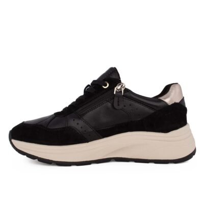 TAMARIS ΓΥΝΑΙΚΕΙΑ ΔΕΡΜΑΤΙΝΑ SNEAKERS 1-23772-45 098 BLACK - Image 3