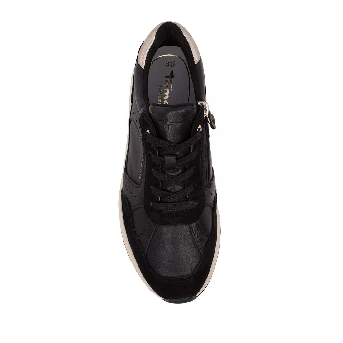 TAMARIS ΓΥΝΑΙΚΕΙΑ ΔΕΡΜΑΤΙΝΑ SNEAKERS 1-23772-45 098 BLACK - Image 6