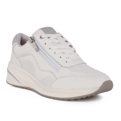 TAMARIS ΓΥΝΑΙΚΕΙΑ ΔΕΡΜΑΤΙΝΑ SNEAKERS 1-23739-45 100 WHITE - Image 2