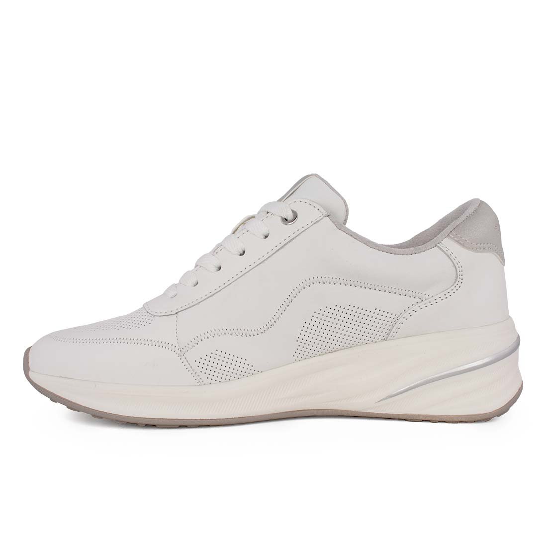 TAMARIS ΓΥΝΑΙΚΕΙΑ ΔΕΡΜΑΤΙΝΑ SNEAKERS 1-23739-45 100 WHITE - Image 3