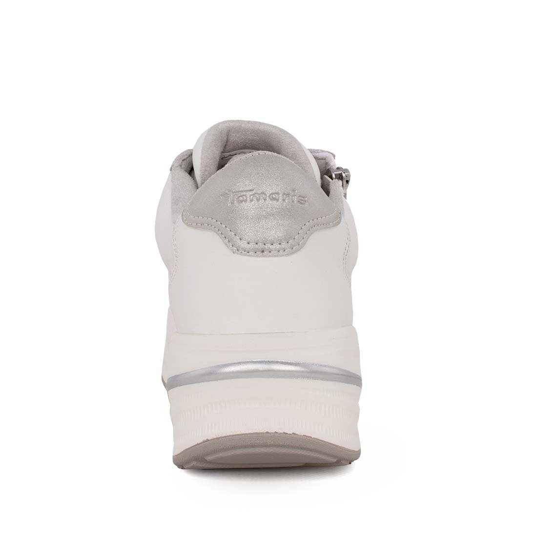 TAMARIS ΓΥΝΑΙΚΕΙΑ ΔΕΡΜΑΤΙΝΑ SNEAKERS 1-23739-45 100 WHITE - Image 4