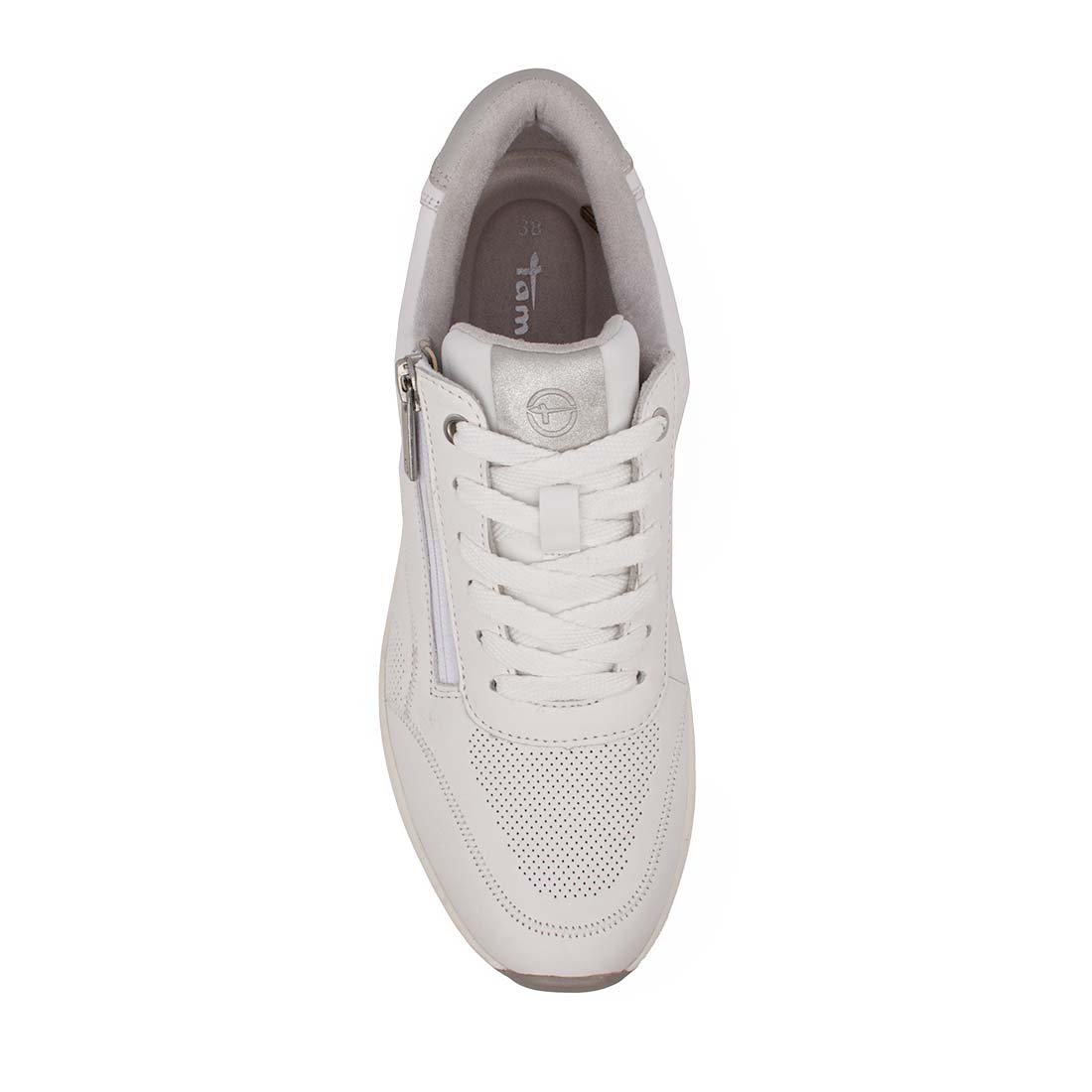 TAMARIS ΓΥΝΑΙΚΕΙΑ ΔΕΡΜΑΤΙΝΑ SNEAKERS 1-23739-45 100 WHITE - Image 6