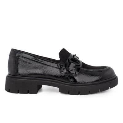TAMARIS COMFORT ΓΥΝΑΙΚΕΙΑ ΔΕΡΜΑΤΙΝΑ LOAFERS 8-84315-43 098 BLACK COMB