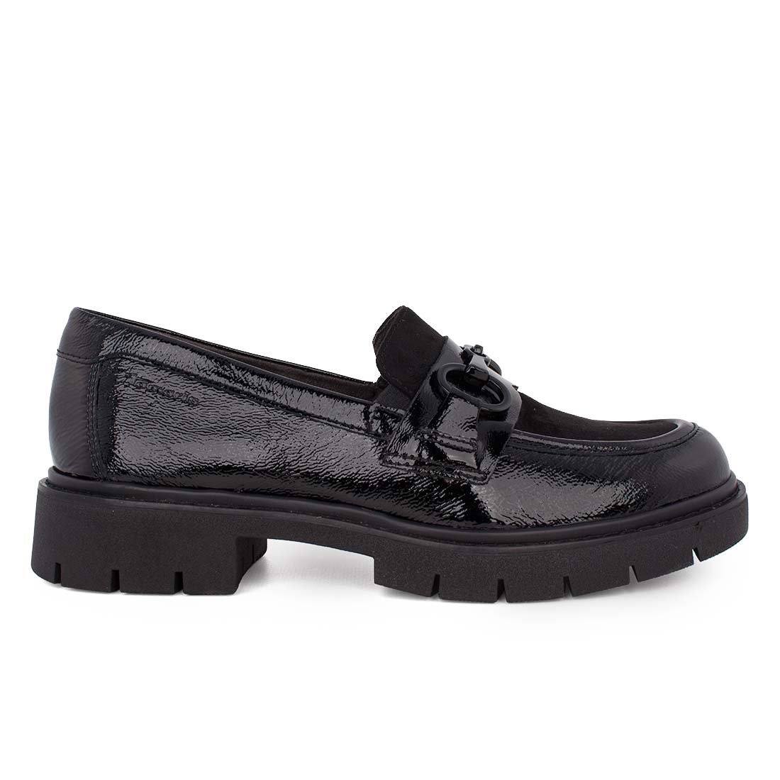 TAMARIS COMFORT ΓΥΝΑΙΚΕΙΑ ΔΕΡΜΑΤΙΝΑ LOAFERS 8-84315-43 098 BLACK COMB