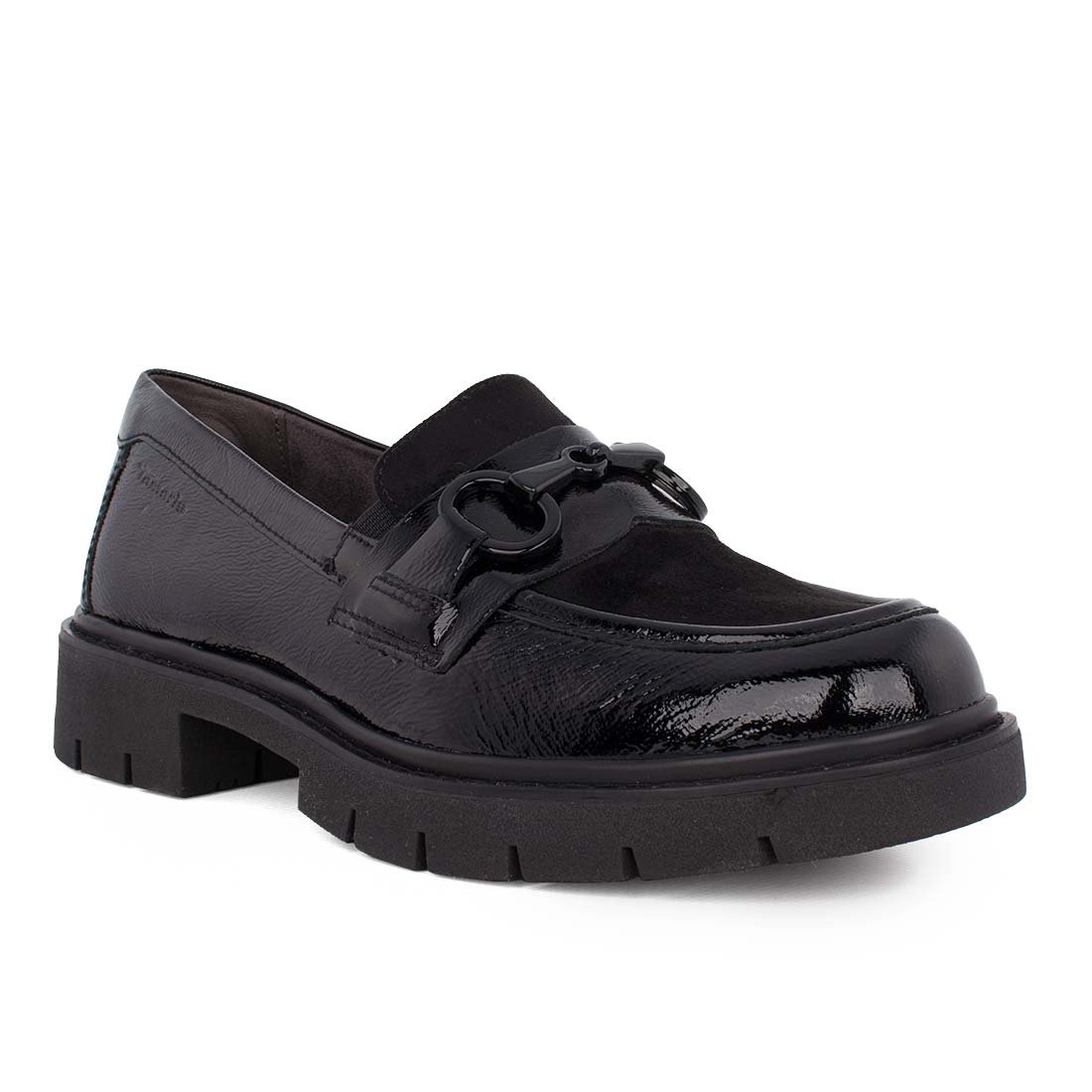 TAMARIS COMFORT ΓΥΝΑΙΚΕΙΑ ΔΕΡΜΑΤΙΝΑ LOAFERS 8-84315-43 098 BLACK COMB - Image 2