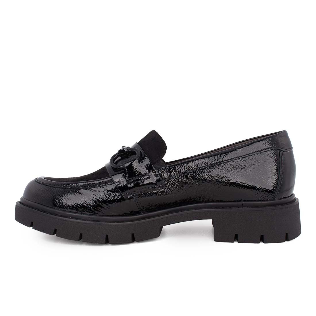 TAMARIS COMFORT ΓΥΝΑΙΚΕΙΑ ΔΕΡΜΑΤΙΝΑ LOAFERS 8-84315-43 098 BLACK COMB - Image 3