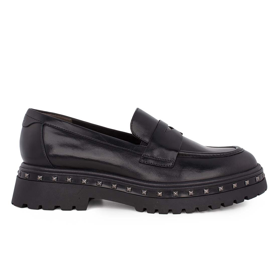 TAMARIS ΓΥΝΑΙΚΕΙΑ ΔΕΡΜΑΤΙΝΑ LOAFERS 1-24767-45 001 BLACK