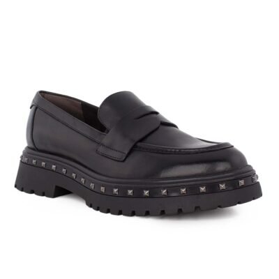 TAMARIS ΓΥΝΑΙΚΕΙΑ ΔΕΡΜΑΤΙΝΑ LOAFERS 1-24767-45 001 BLACK - Image 2