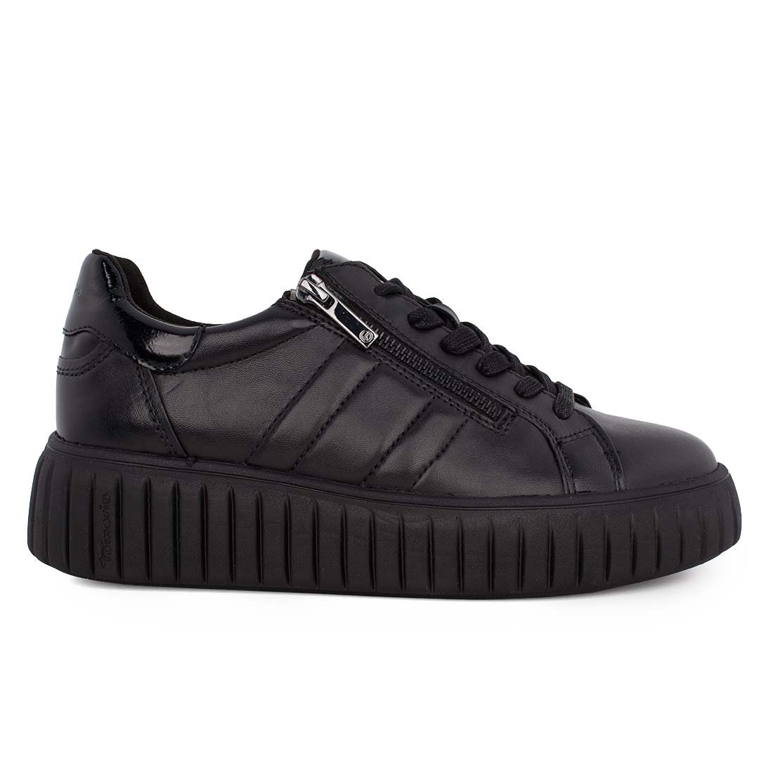 TAMARIS ΓΥΝΑΙΚΕΙΑ ΔΕΡΜΑΤΙΝΑ SNEAKERS 1-23778-45 003 BLACK LEATHER