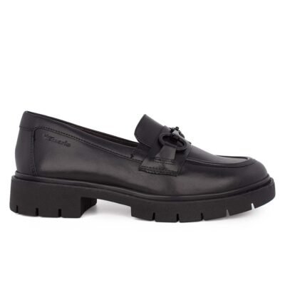 TAMARIS COMFORT ΓΥΝΑΙΚΕΙΑ ΔΕΡΜΑΤΙΝΑ LOAFERS 8-84315-43 022 BLACK NAPPA