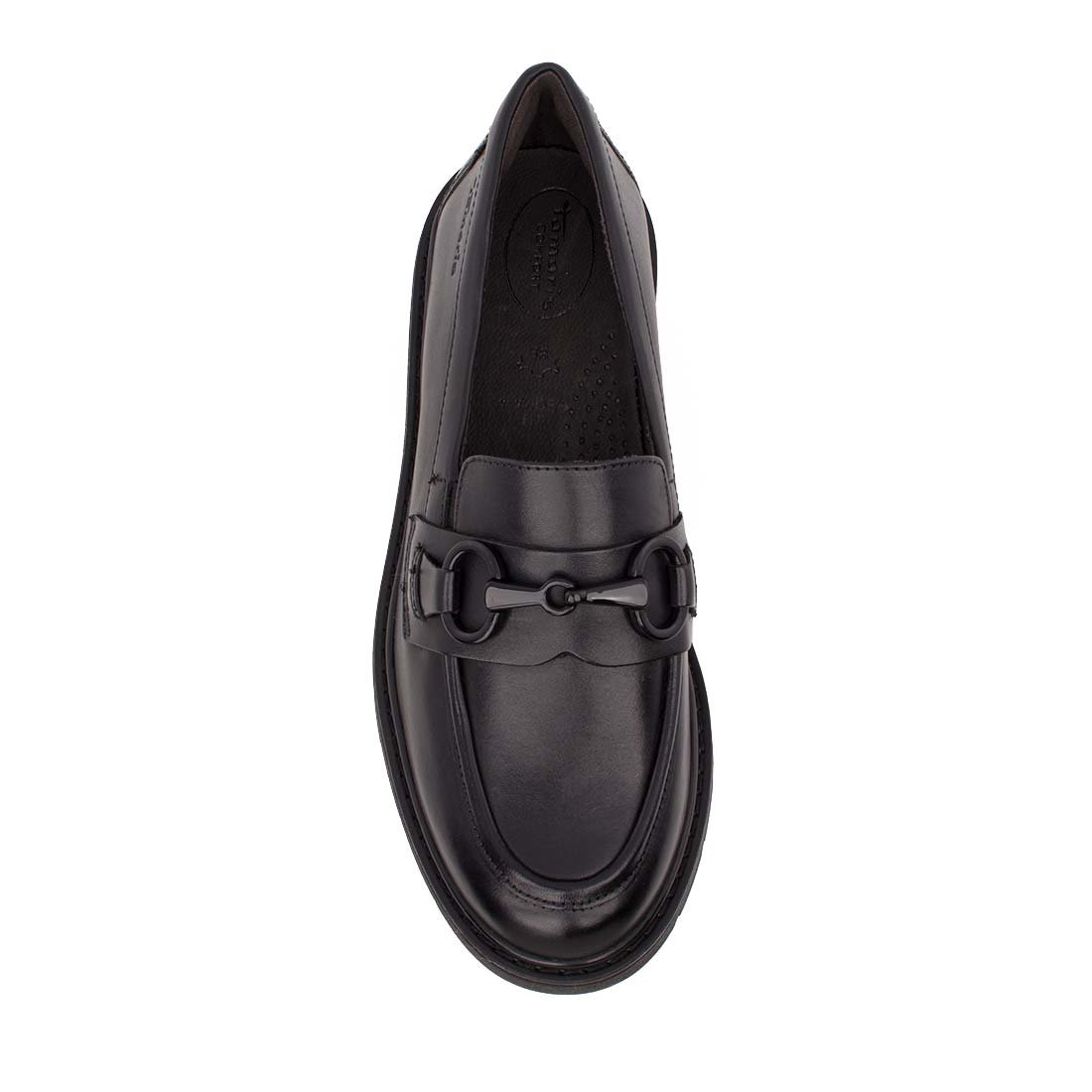 TAMARIS COMFORT ΓΥΝΑΙΚΕΙΑ ΔΕΡΜΑΤΙΝΑ LOAFERS 8-84315-43 022 BLACK NAPPA - Image 5