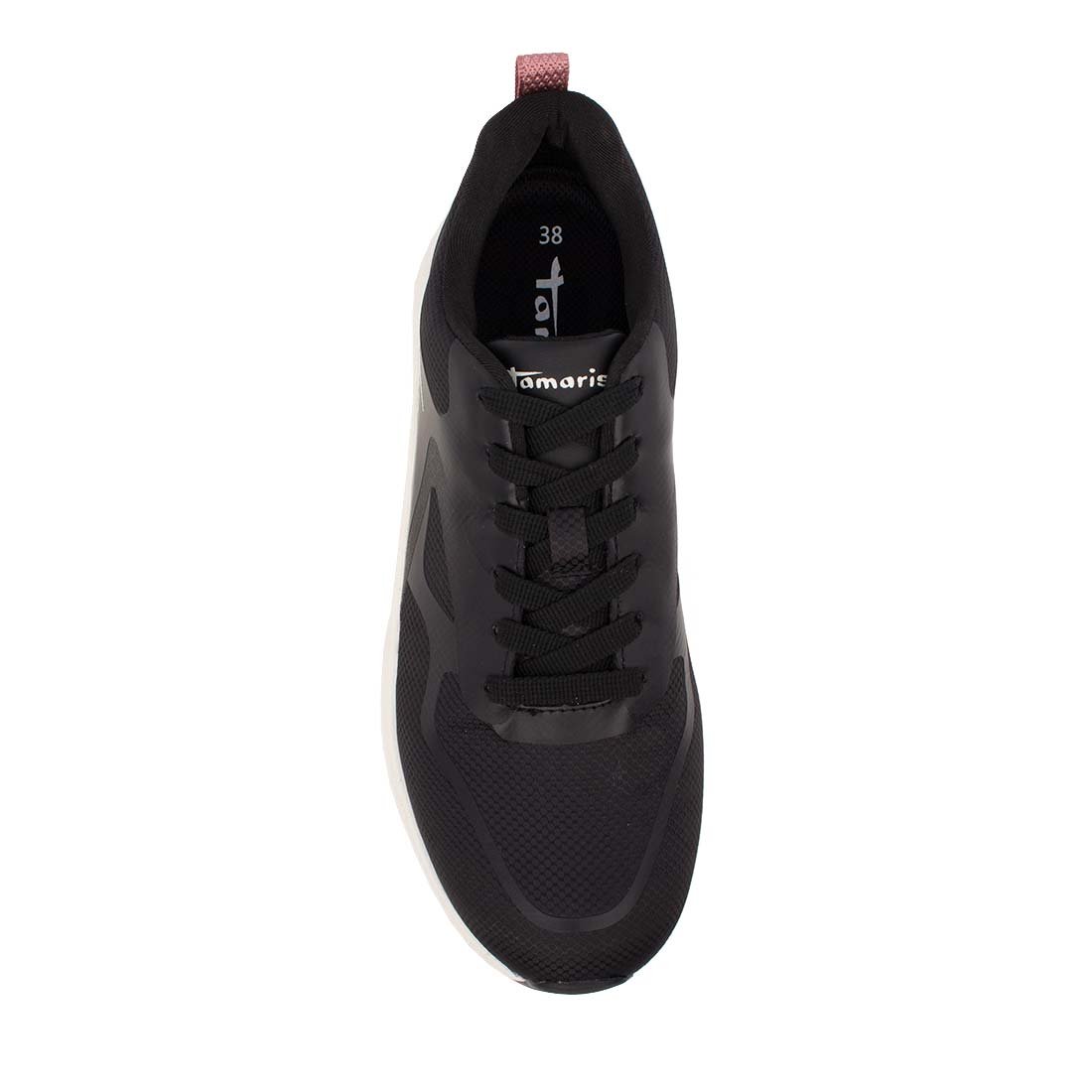 TAMARIS ΓΥΝΑΙΚΕΙΑ ΥΦΑΣΜΑΤΙΝΑ SNEAKERS 1-23782-45 001 BLACK - Image 6