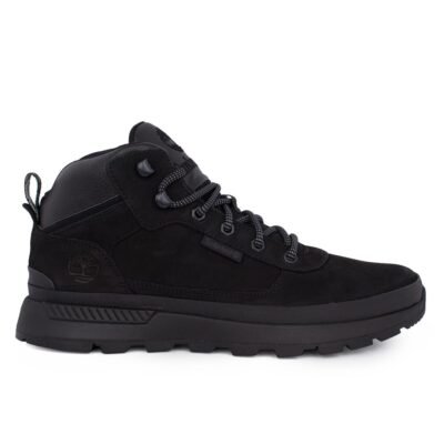 TIMBERLAND ΑΝΔΡΙΚΑ ΔΕΡΜΑΤΙΝΑ ΜΠΟΤΑΚΙΑ FIELD TREKKER MID LACE UP A1ZPU 0151 JET BLACK