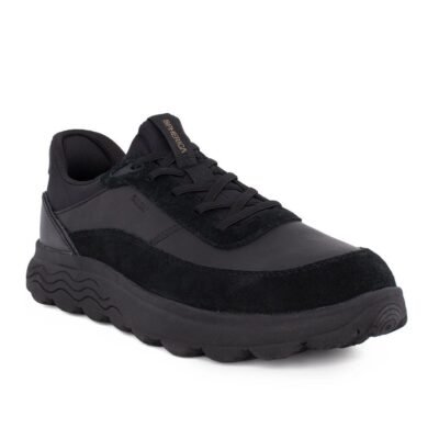 GEOX ΑΝΔΡΙΚΑ ΔΕΡΜΑΤΙΝΑ COMFORT SNEAKERS U SPHERICA PLUS A BLACK NAPPA/SUEDE - Image 2