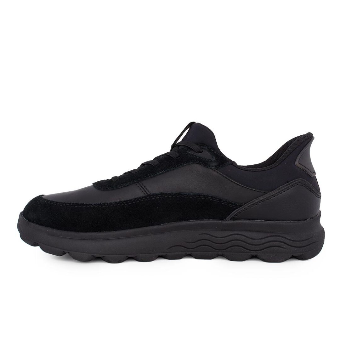 GEOX ΑΝΔΡΙΚΑ ΔΕΡΜΑΤΙΝΑ COMFORT SNEAKERS U SPHERICA PLUS A BLACK NAPPA/SUEDE - Image 3