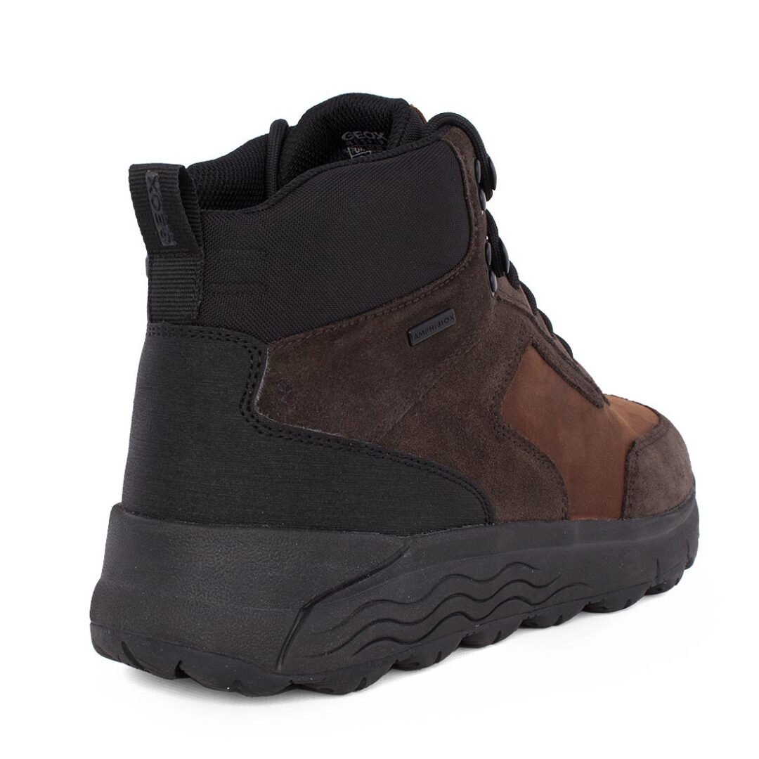 GEOX ΑΝΔΡΙΚΑ ΔΕΡΜΑΤΙΝΑ ΑΔΙΑΒΡΟΧΑ ΜΠΟΤΑΚΙΑ U SPHERICA 4x4 B ABX B DARK BROWN - Image 5
