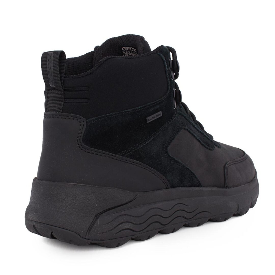 GEOX ΑΝΔΡΙΚΑ ΔΕΡΜΑΤΙΝΑ ΑΔΙΑΒΡΟΧΑ ΜΠΟΤΑΚΙΑ U SPHERICA 4x4 B ABX B BLACK - Image 5